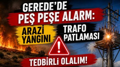 Gerede'de Peş Peşe Alarm: Arazi Yangını ve Trafo Patlaması