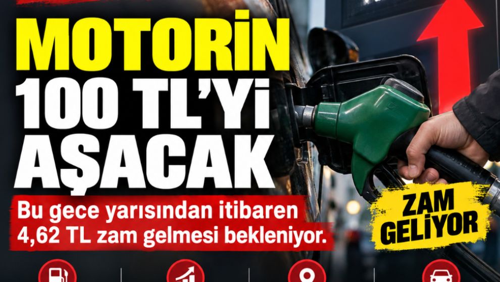 Motorine Bir Zam Daha Geliyor! Motorin 100 TL'yi Aşacak