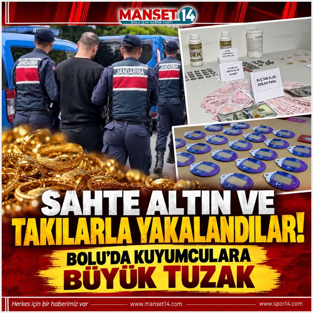 SAHTE ALTIN VE TAKILARLA YAKALANDILAR! BOLU'DA KUYUMCULARA BÜYÜK TUZAK