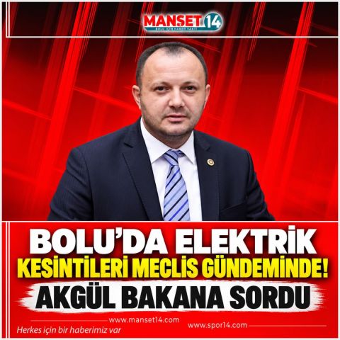 BOLU'DA ELEKTRİK KESİNTİLERİ MECLİS GÜNDEMİNDE! AKGÜL BAKANA SORDU
