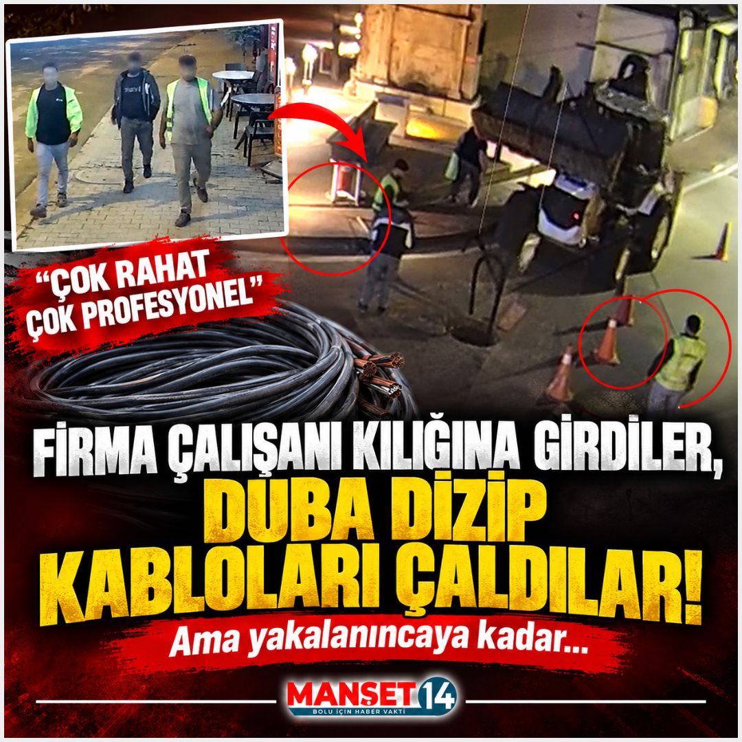 BOLU'DA 1 MİLYON LİRALIK TELEFON KABLOSU HIRSIZLIĞI AYDINLATILDI: 6 ŞÜPHELİ TUTUKLANDI