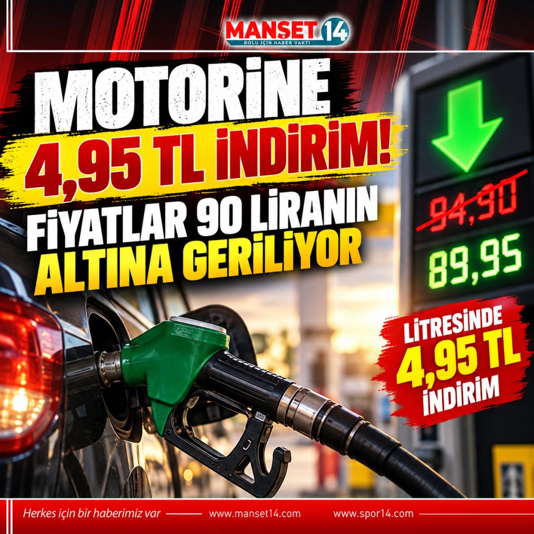 MOTORİNE 4,95 TL İNDİRİM! FİYATLAR 90 LİRANIN ALTINA GERİLİYOR